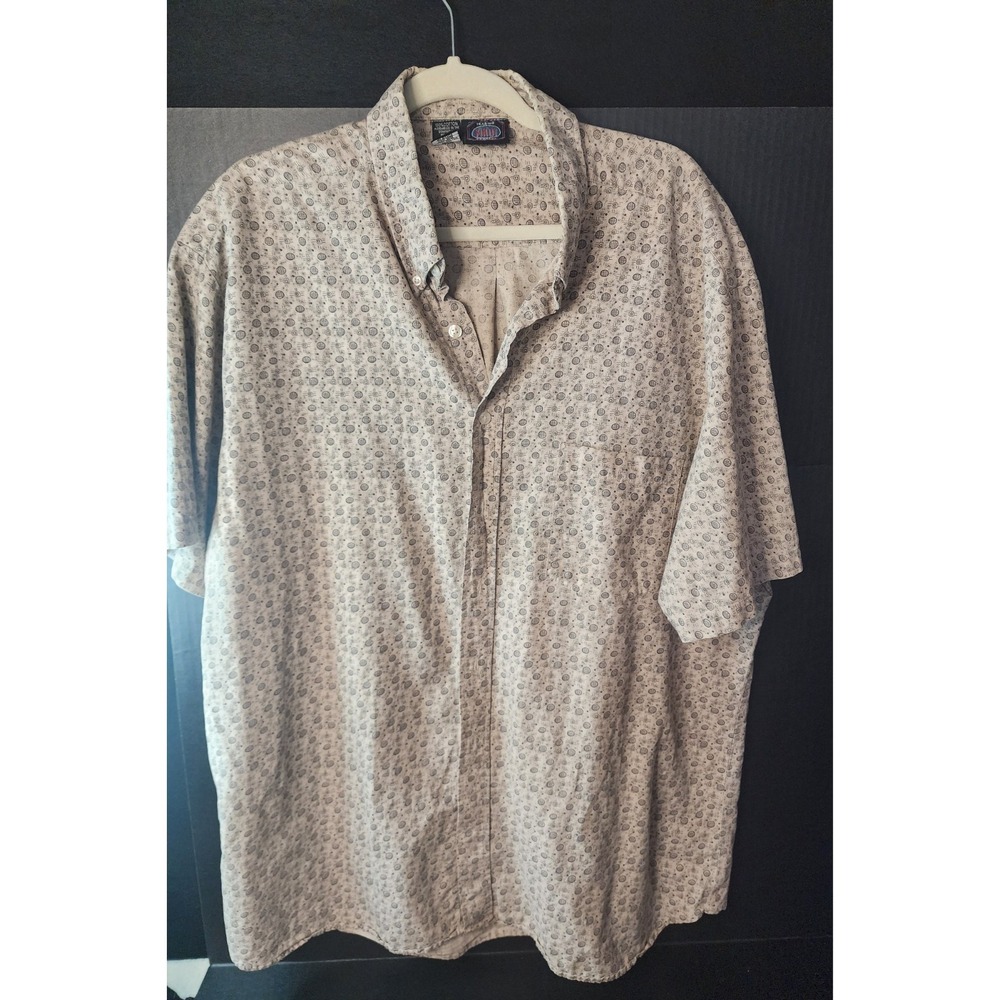Maui Trading Company Shirt Mens XXL Cotton Beige Gray Hawaiian